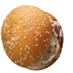 Pulled Chicken Bun with Garlic Sauce