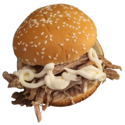 Pulled Chicken Bun with Mayonnaise Sauce