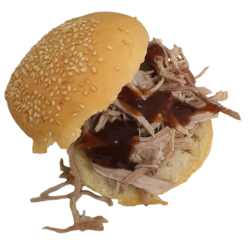 Pulled Chicken Bun with Garlic Sauce